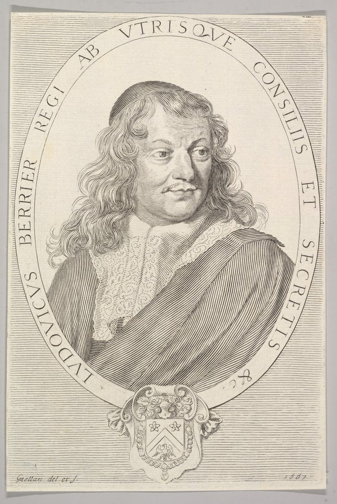 Detail of Louis Berryer, 1667 by Claude Mellan
