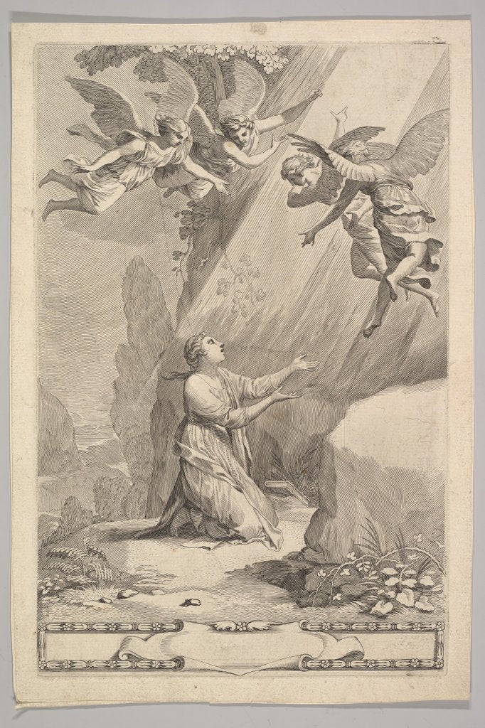 Detail of Title page for François de Sales, Introduction à la vie dévote, 1641 by Claude Mellan