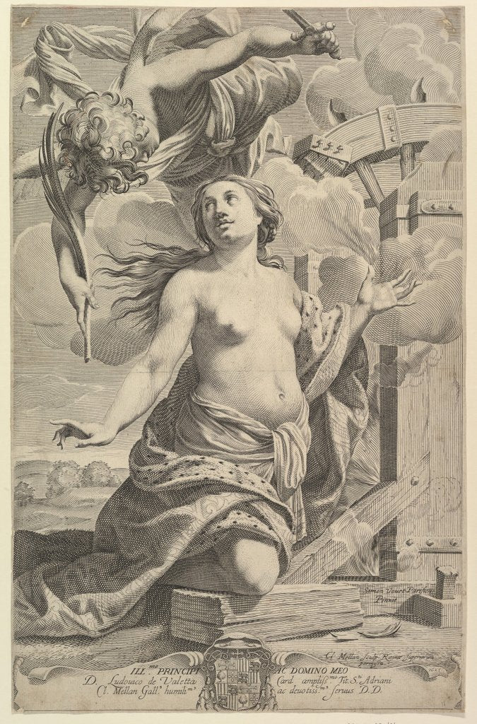 Detail of Martyrdom of St. Catherine, 1625 by Claude Mellan