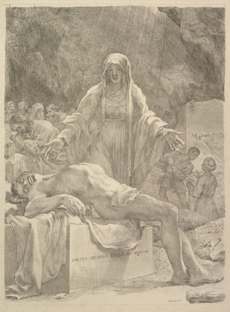Detail of Lamentation, 1683 by Claude Mellan