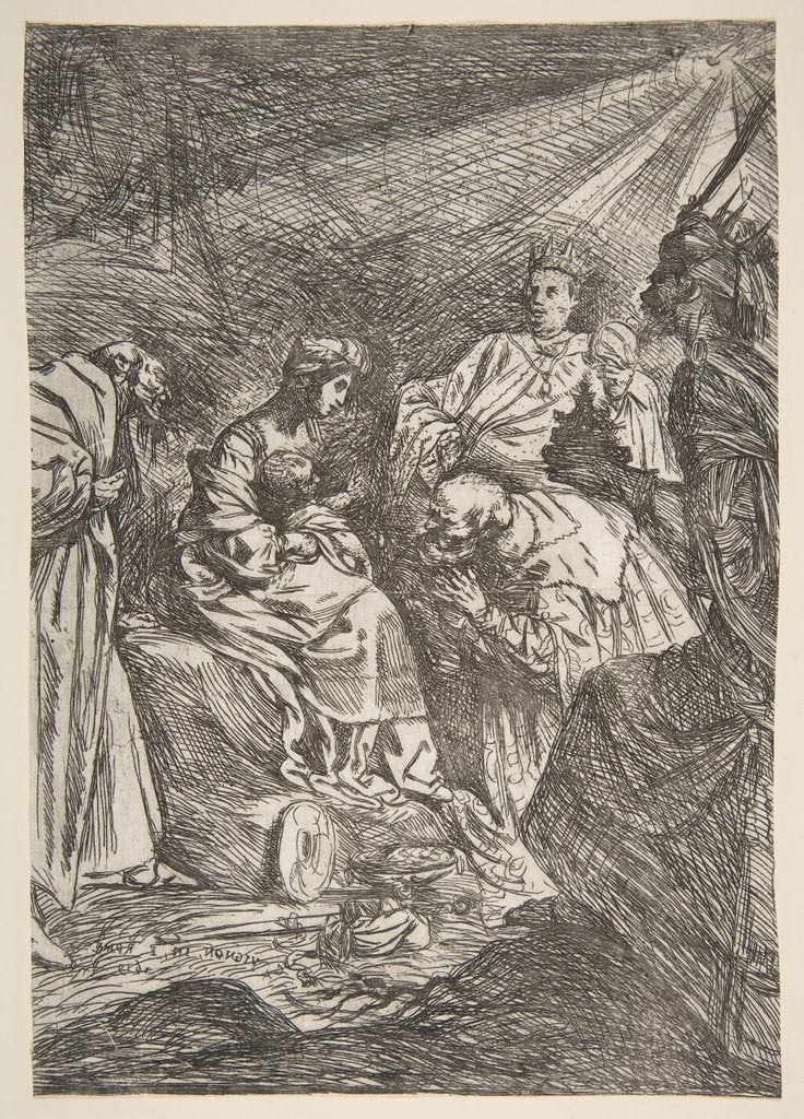 Detail of The Adoration of the Magi, 1619 by Claude Vignon
