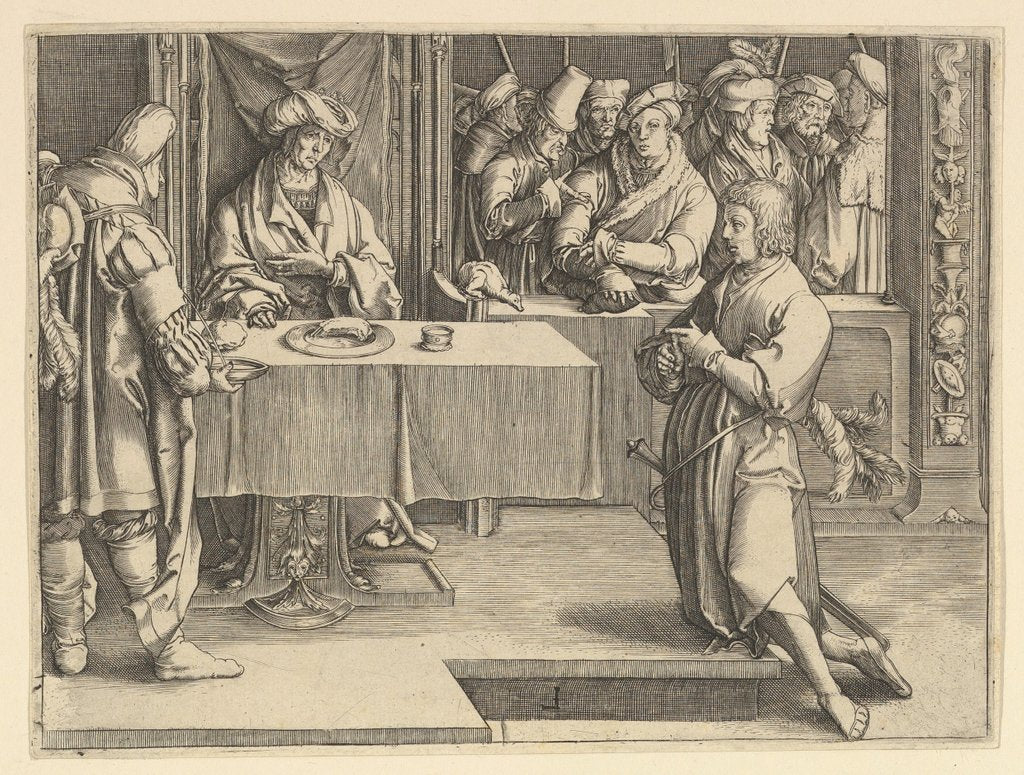 Detail of Joseph Interpreting Pharoah's Dreams, 1640-70 by Unknown