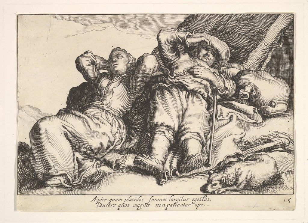 Detail of Pleasures of Occupation by Cornelis Bloemaert