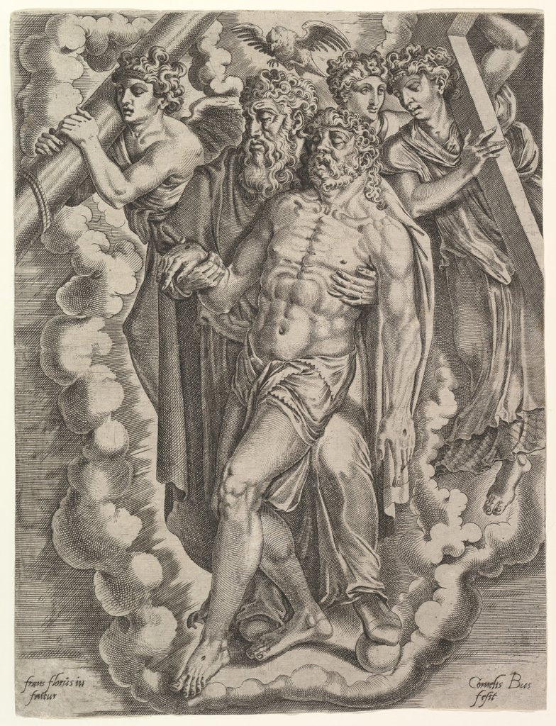 Detail of The Trinity by Cornelis Bos