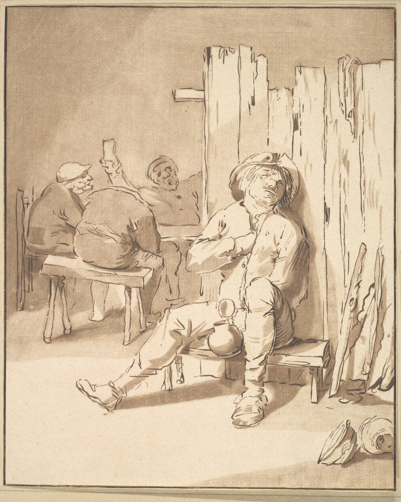 Detail of Drunken Farmer in an Inn, 1775 by Cornelis Ploos van Amstel