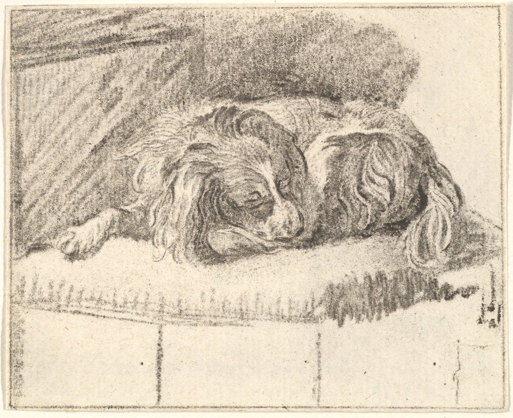 Detail of Sleeping Dog, 1777 by Cornelis Ploos van Amstel