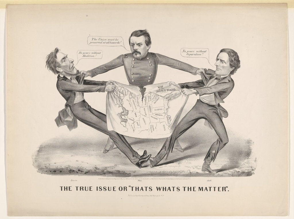 Detail of The True Issue or 'Thats Whats the Matter', 1864 by Currier and Ives