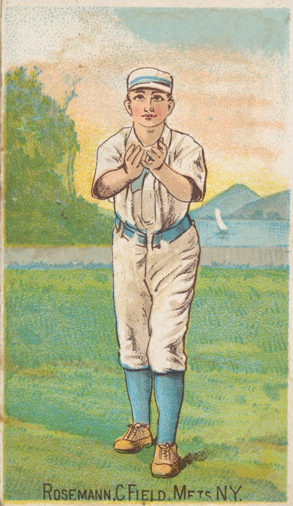Detail of Rosemann, Center Field, Mets, New York, from the Gold Coin series for Gold Coin Che…, 1887 by D Buchner & Co