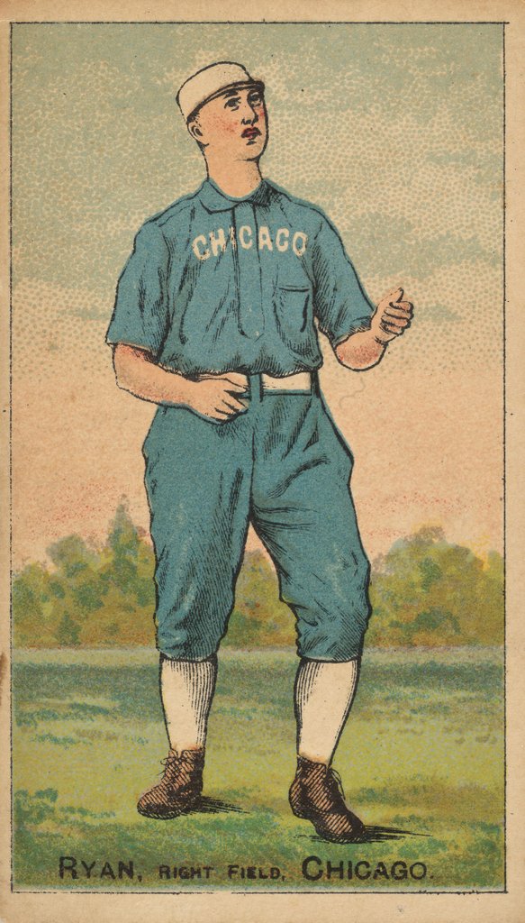 Detail of Ryan, Right Field, Chicago, from the Gold Coin series for Gold Coin Chewing Tobacco, 1887 by D Buchner & Co