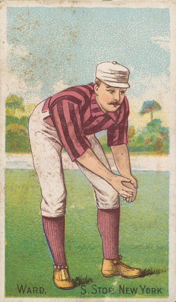 Detail of Ward, Shortstop, New York, from the 'Gold Coin' Tobacco Issue, 1887 by D Buchner & Co