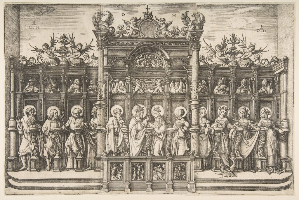 Detail of Large Choirstall with Christ Blessing the Virgin, ca. 1518-20 by Daniel Hopfer