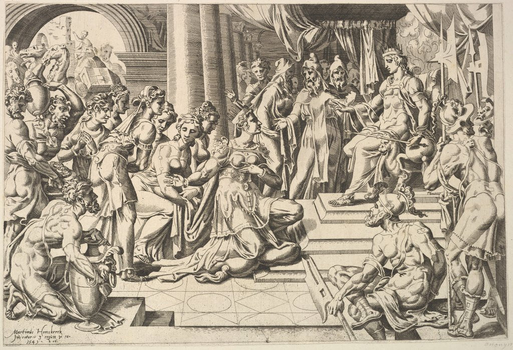 Detail of Solomon and the Queen of Sheba, 1549 by Dirck Volkertsen Coornhert