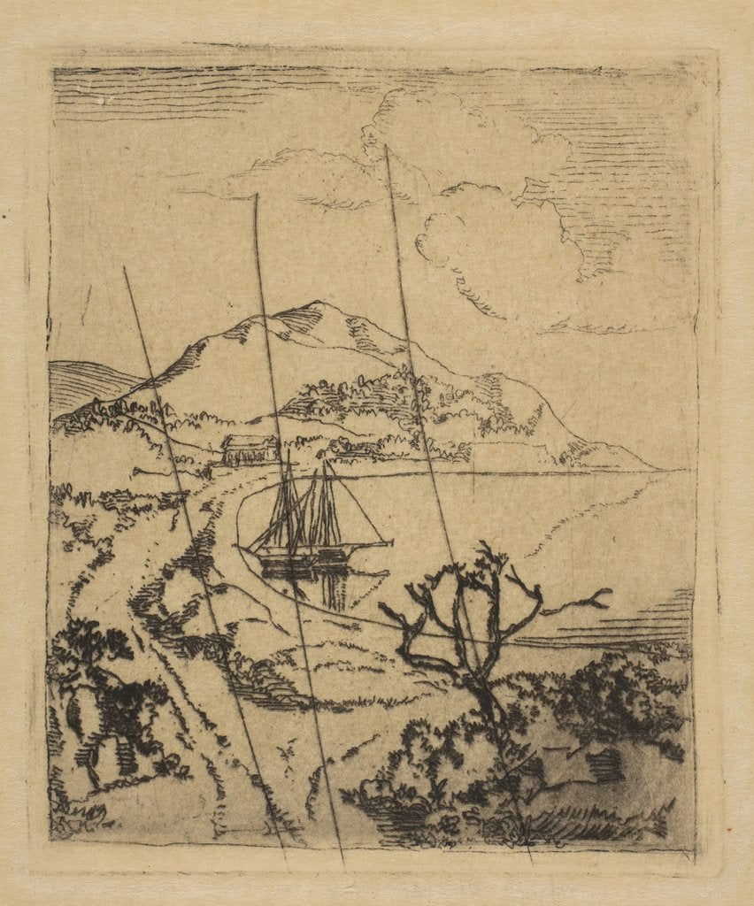 Detail of Greek Landscape, 1856 by Edgar Degas