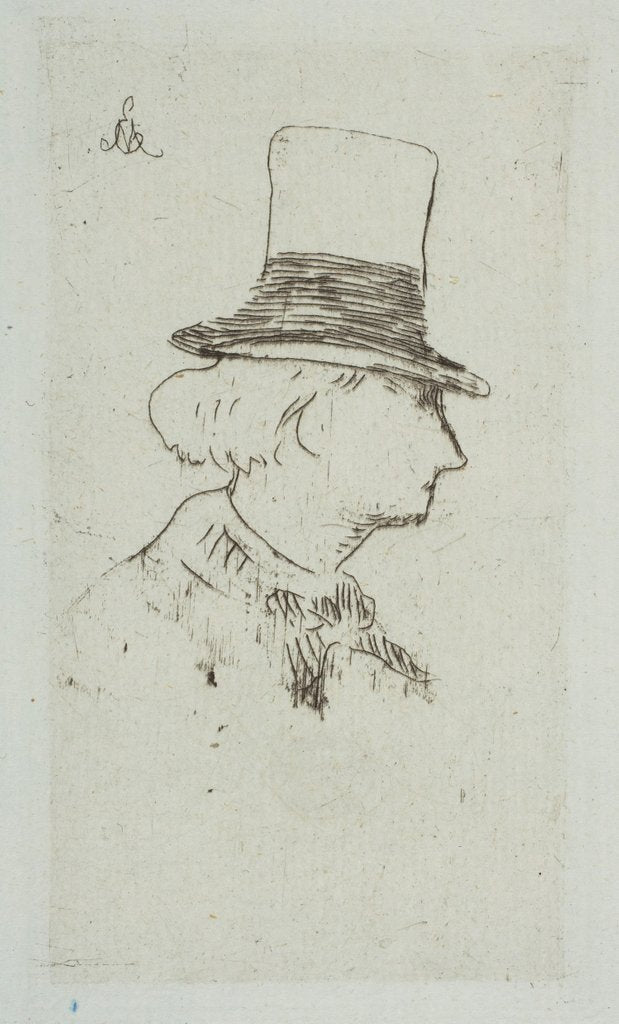 Detail of Portrait of Charles Baudelaire in Profile, 1862-67 by Edouard Manet