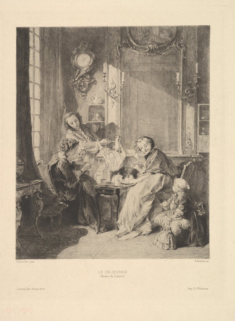 Detail of Breakfast, 1897 by Emile Boilvin