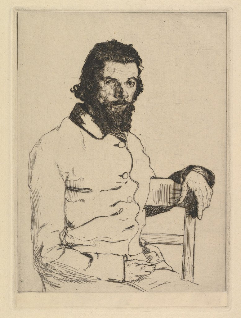Detail of Portrait of Charles Meryon, 1853 by Felix Bracquemond