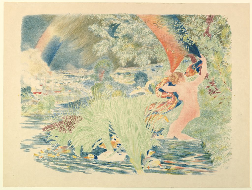 Detail of The Rainbow, 1893 by Felix Bracquemond