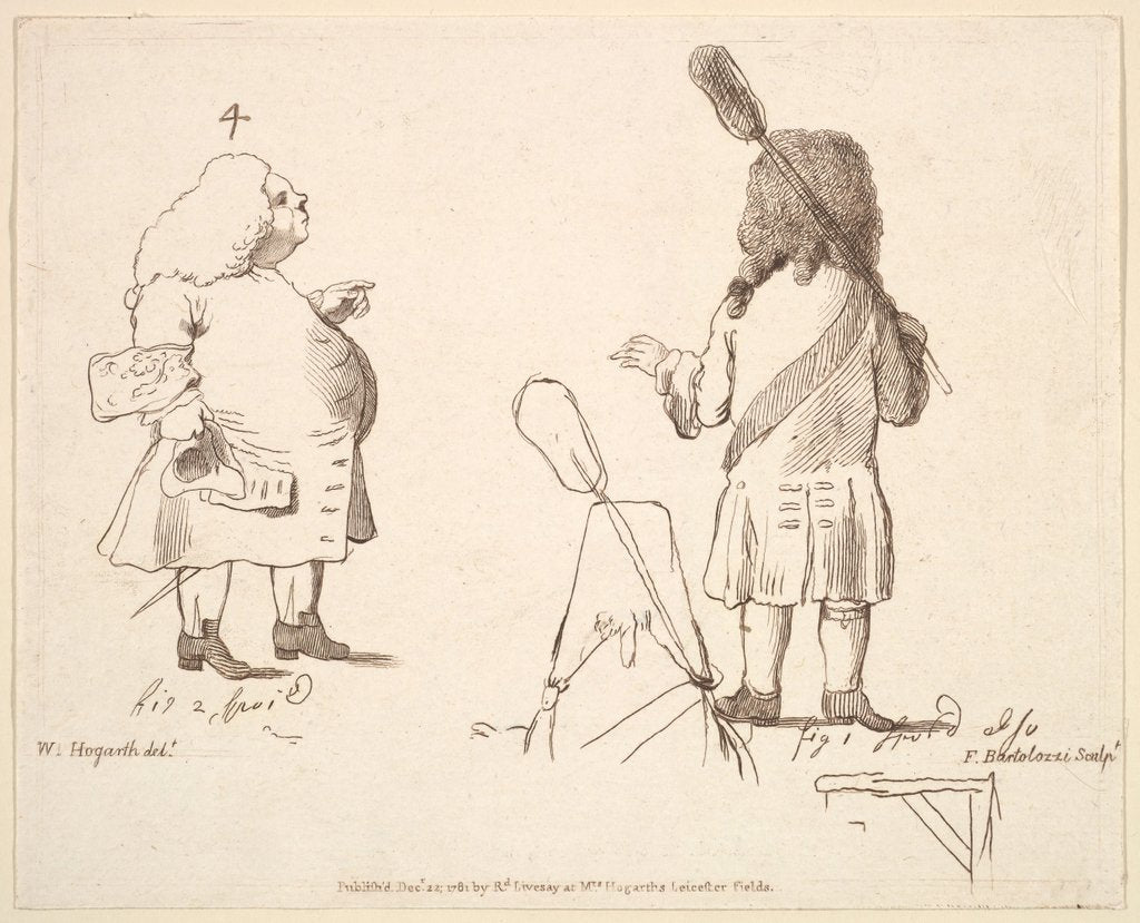 Detail of Caricatures of Lord Melcombe and Lord Winchelsea, December 22, 1781 by Francesco Bartolozzi