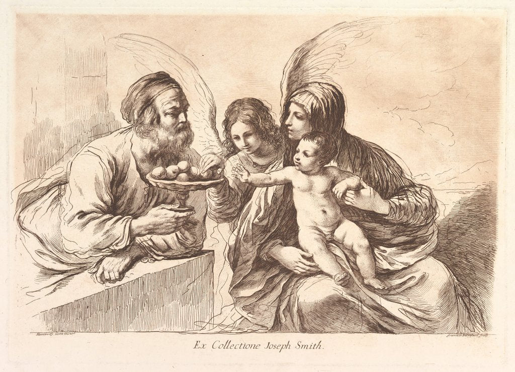 Detail of Holy Family with an Angel Who Offers Fruit to the Christ Child: Raccolta di alcuni disegni…, 1764 by Francesco Bartolozzi
