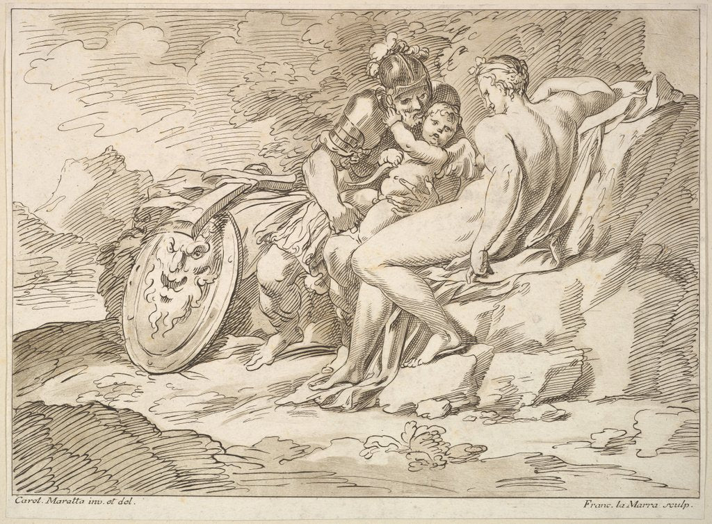 Detail of Venus, Mars, and Cupid, 1725-80 by Francesco Lamarra