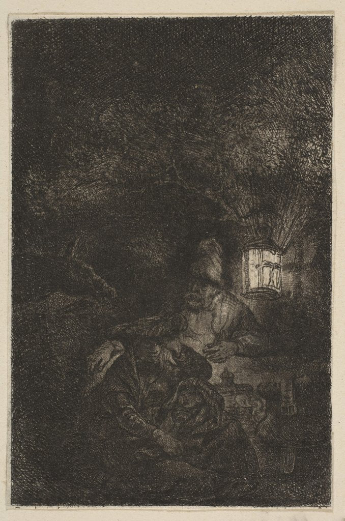 Detail of The Rest on the Flight into Egypt: A Night Piece, late 18th-mid-19th century by Francesco Novelli