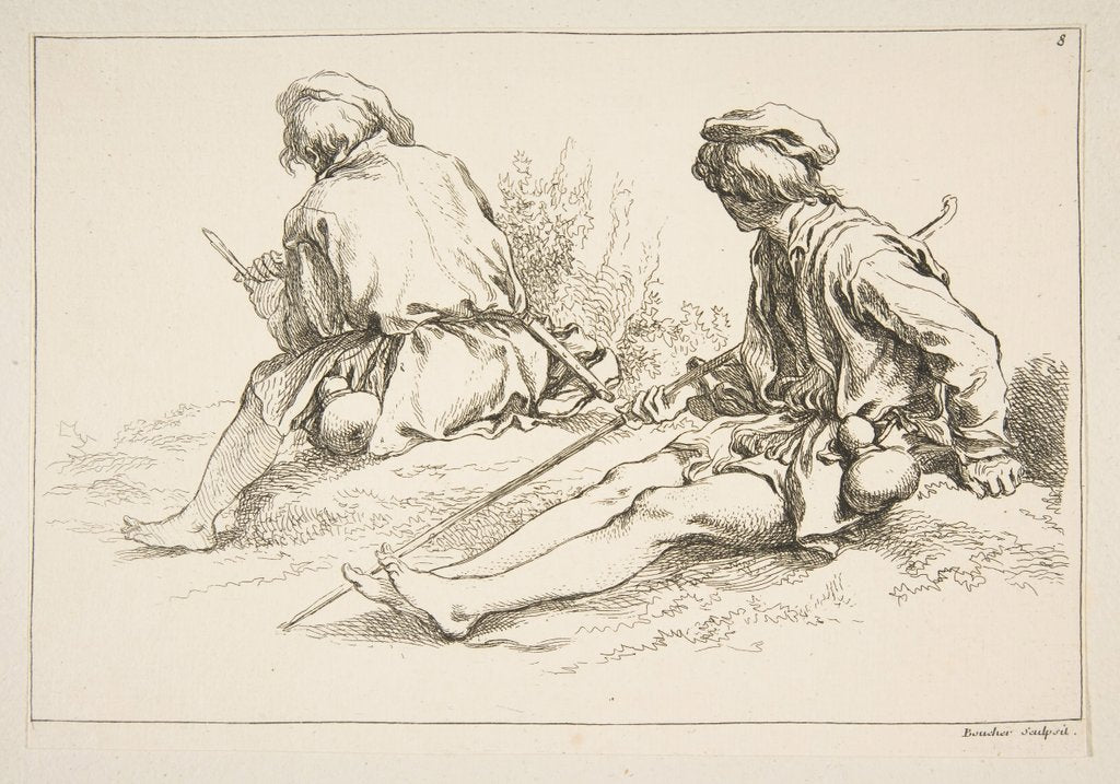 Detail of Sheet of Sketches, 1753 by Francois Boucher