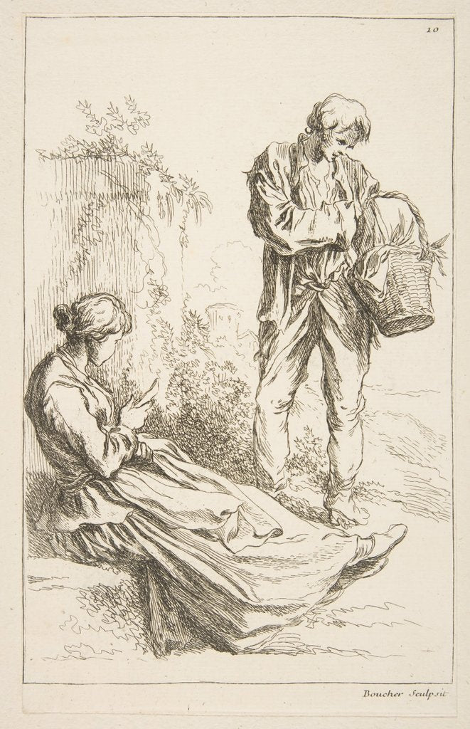 Detail of Sheet of Sketches, 1753 by Francois Boucher