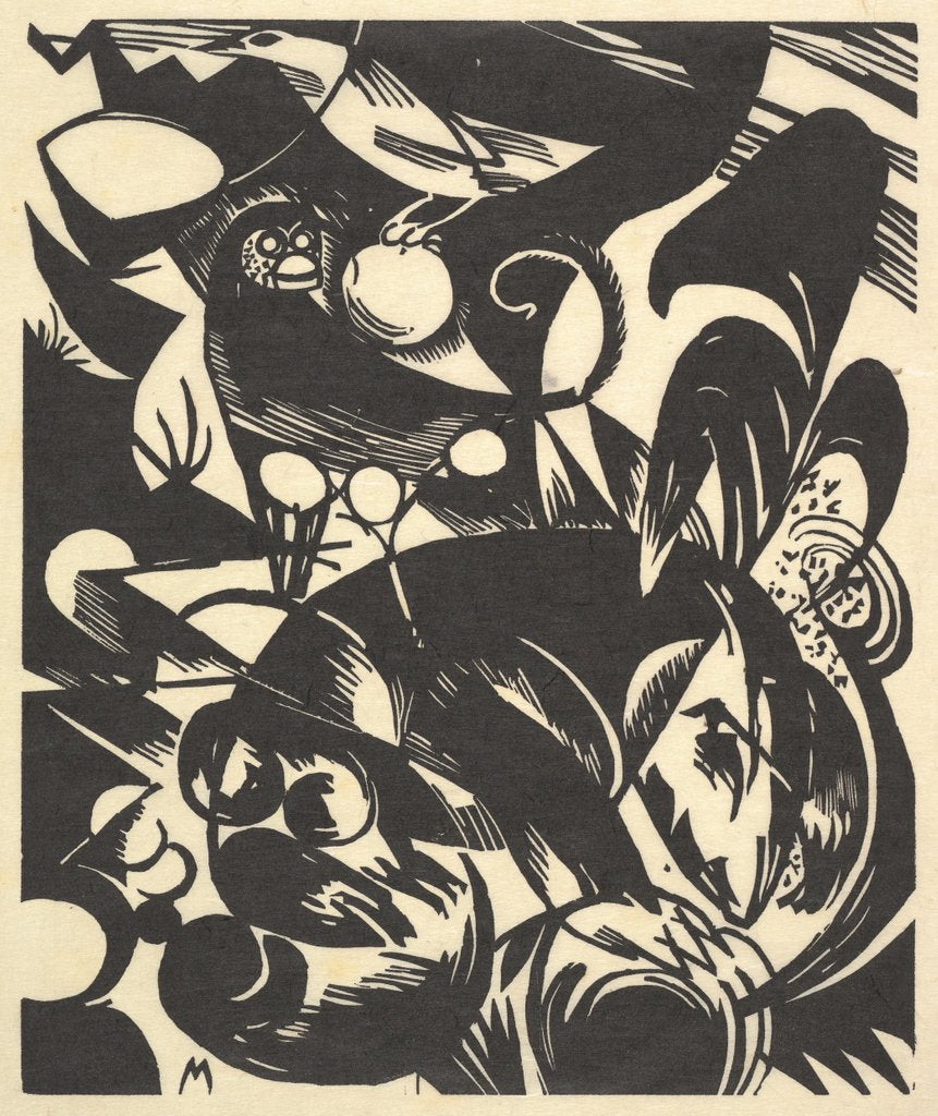 Detail of Creation I from the portfolio 'New Eu…, 1914 by Franz Marc