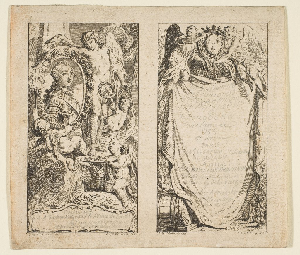Detail of Vignettes pour les 'Tablettes historiques, topographiques et physiques de Bourgogne', 1755 by Etienne Fessard