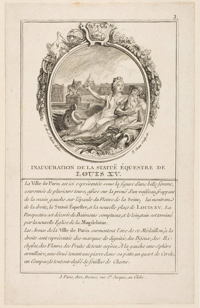Detail of Inauguration de la statue equestre de Louis XV, 1766 by Pierre Chenu
