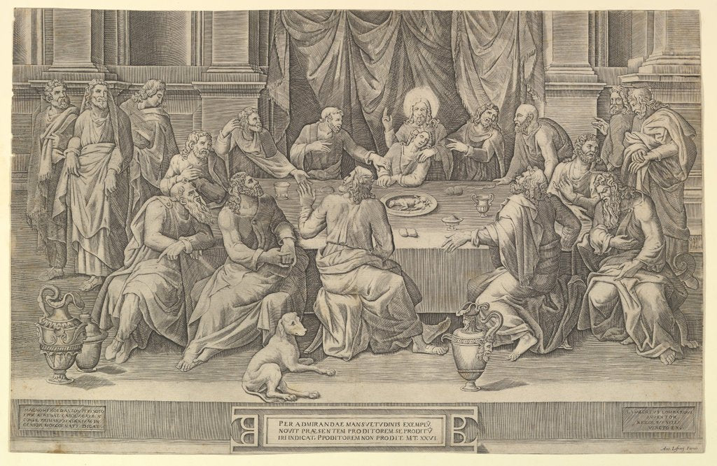 Detail of The Last Supper, 1564 by Gaspare Osello