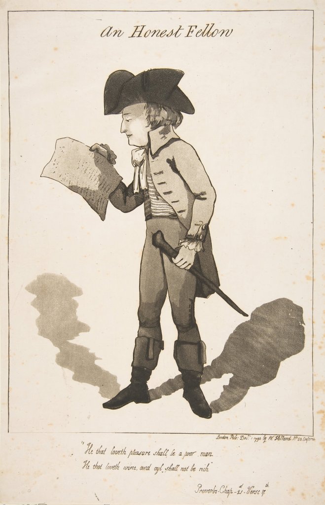 Detail of An Honest Fellow, December 1, 1790 by George Moutard Woodward