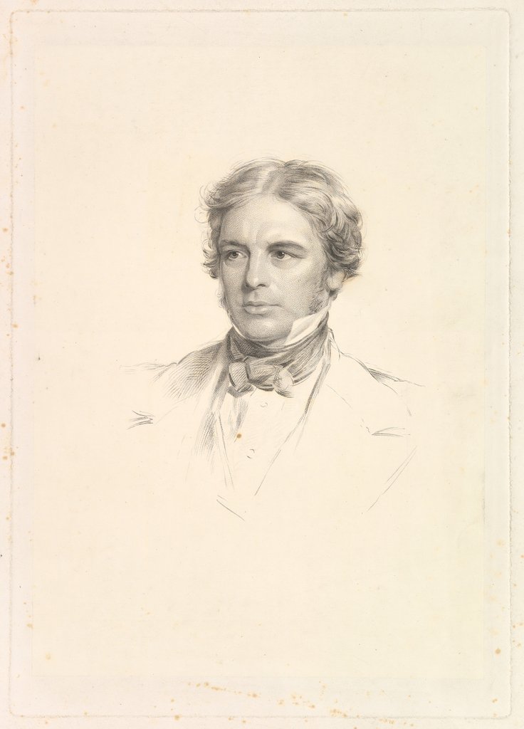 Detail of Portrait of Michael Faraday, 1852 by William Holl