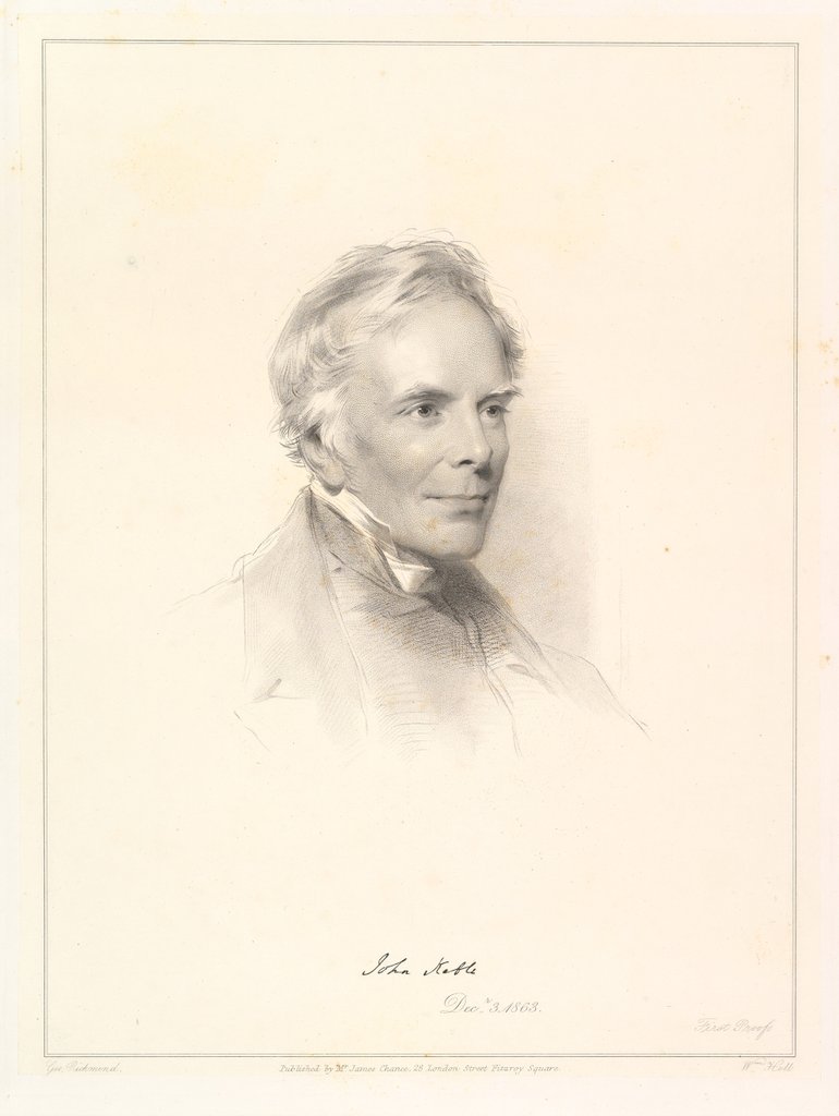 Detail of Portrait of John Keble, 1863 by William Holl