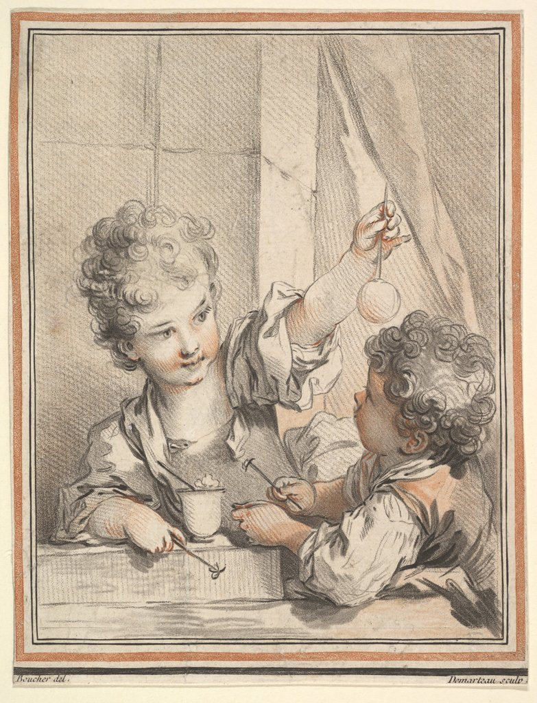 Detail of Les Enfants physiciens by Gilles Demarteau