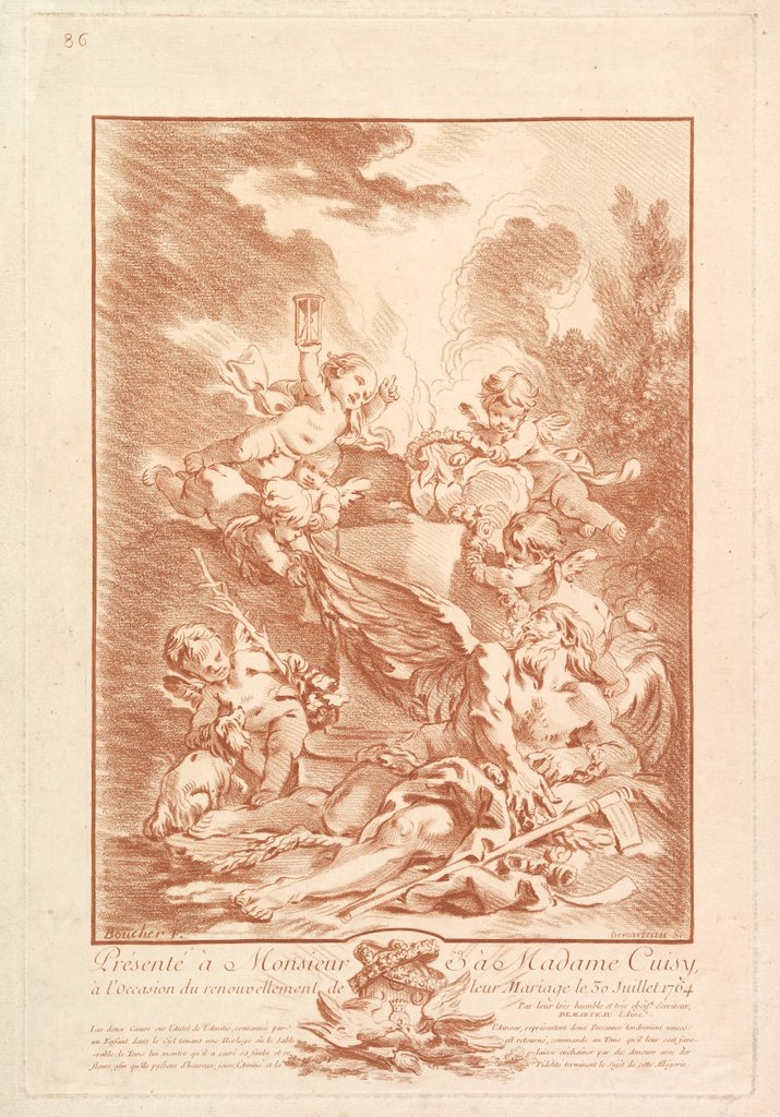 Detail of Allégorie pour la Commémoration d'un Mariag by Gilles Demarteau