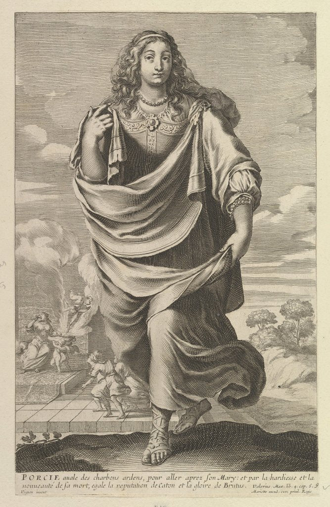 Detail of Porcie, 1647 by Gilles Rousselet/Abraham Bosse