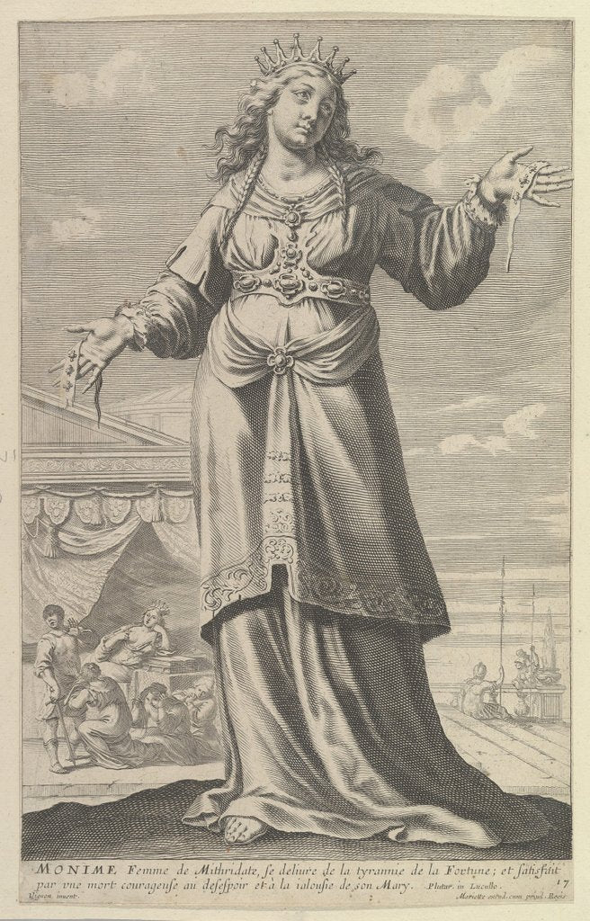 Detail of Monime, 1647 by Gilles Rousselet/Abraham Bosse