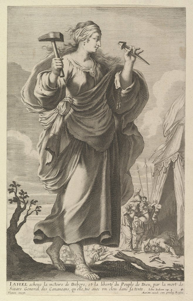 Detail of Jahel, 1647 by Abraham Bosse/Gilles Rousselet