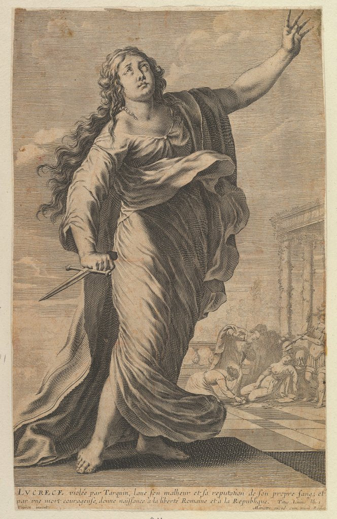 Lucrèce, 1647 by Gilles Rousselet/Abraham Bosse