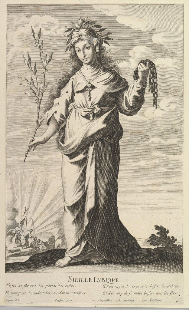 Detail of Sibylle Lybique, ca. 1635 by Gilles Rousselet/Abraham Bosse