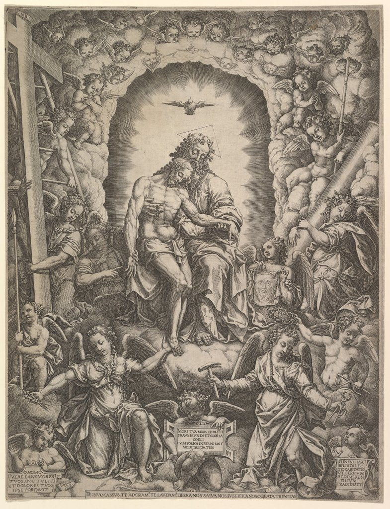 Detail of The Trinity, 1576 by Giorgio Ghisi