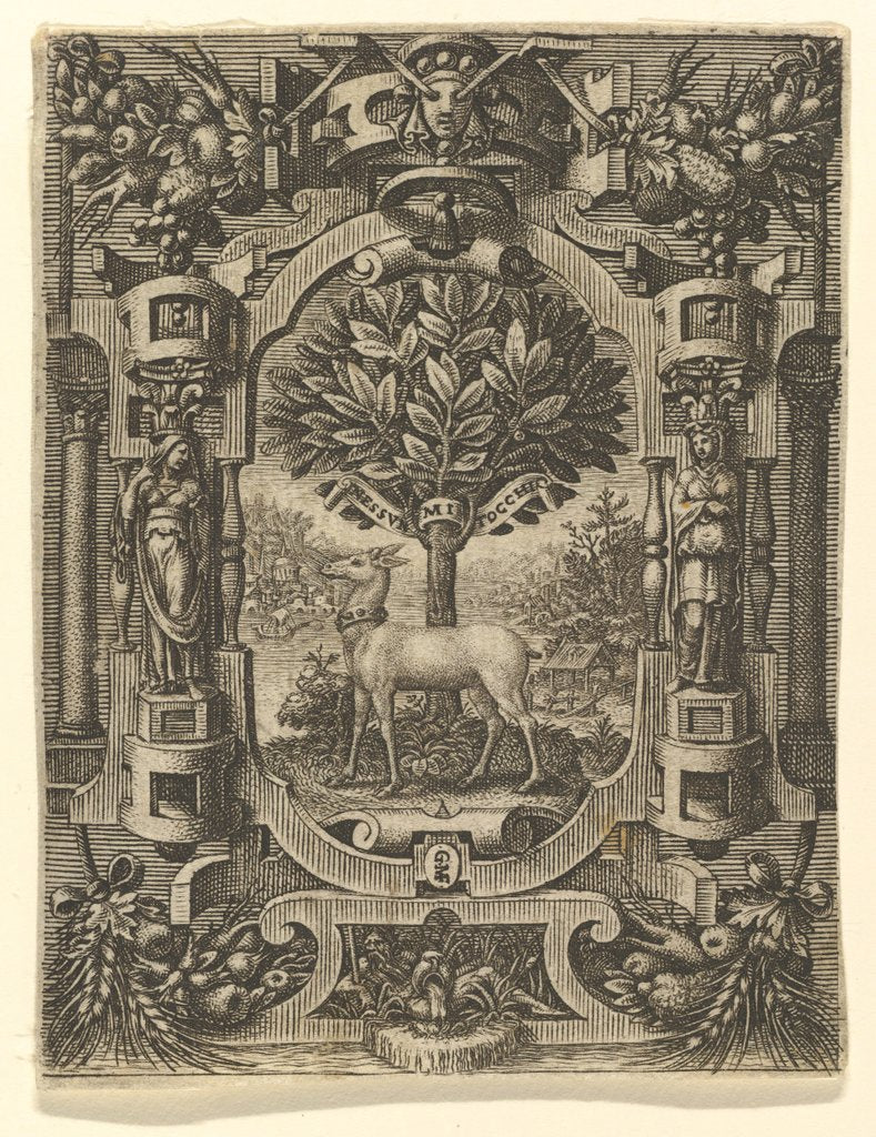 Detail of Emblem of Lucrezia Gonzaga, before 1566 by Giorgio Ghisi