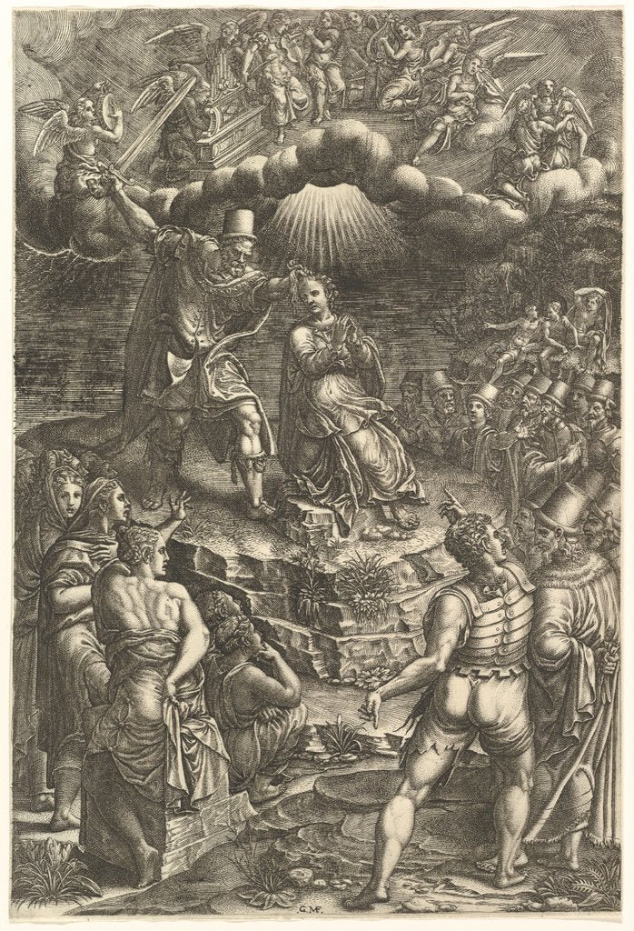 Detail of The Martrydom of St. Barbara, late 1570s by Giorgio Ghisi