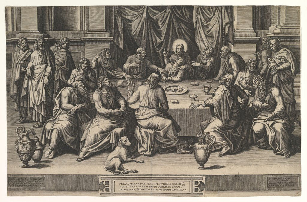 Detail of The Last Supper, 1551 by Giorgio Ghisi