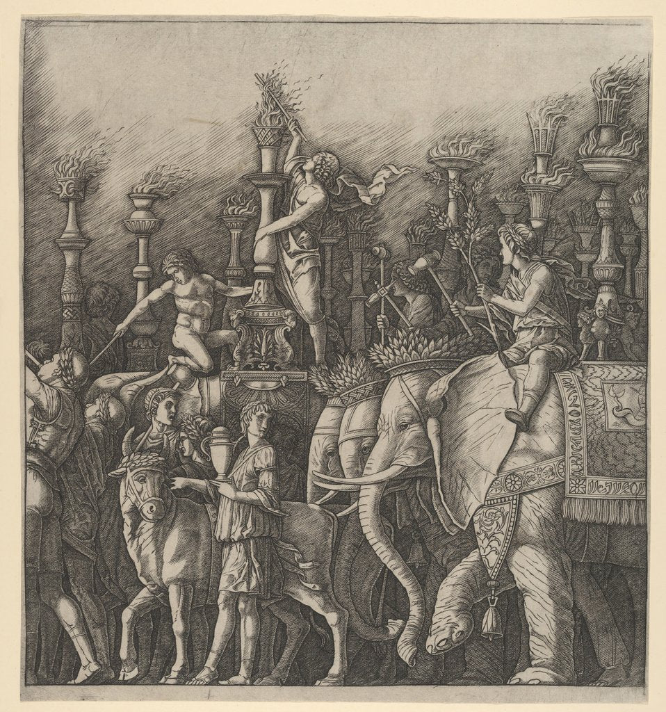 Detail of The Triumph of Caesar: the Elephants, 1470-1525 by Giovanni Antonio da Brescia (attributed to)