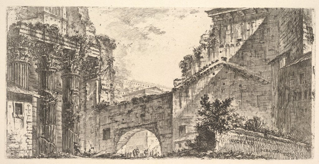 Detail of Plate 15: Forum of Augustus, ca. 1748 by Giovanni Battista Piranesi