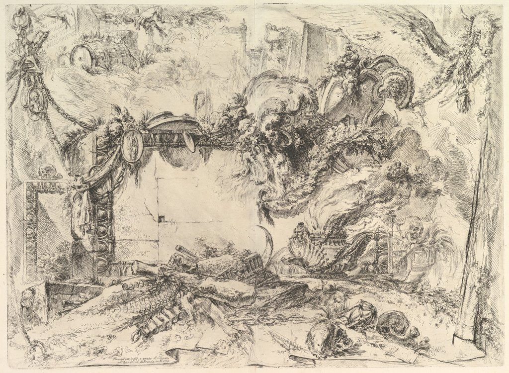 Detail of The Monumental Tablet, from Grotteschi, ca. 1748 by Giovanni Battista Piranesi