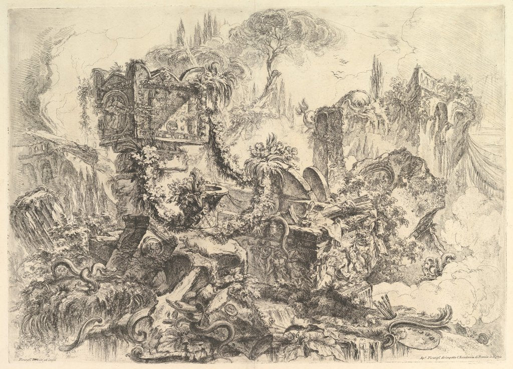 Detail of The Tomb of Nero, from the Grotteschi, ca. 1748 by Giovanni Battista Piranesi
