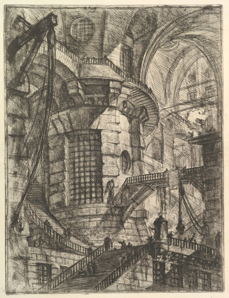 Detail of The Round Tower, from 'Carceri d'invenzione', ca. 1749-50 by Giovanni Battista Piranesi